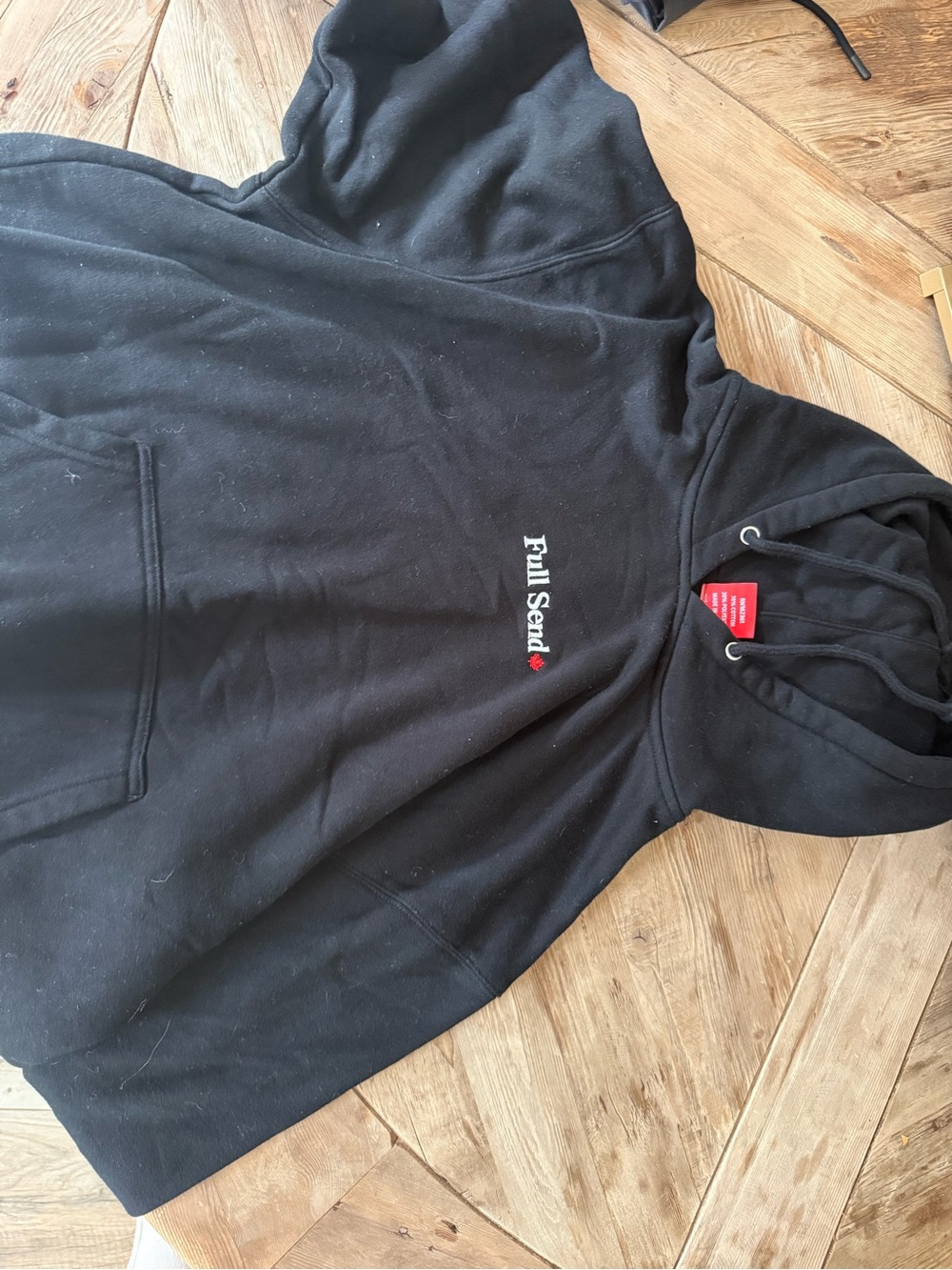 Full Send Black Hoodie - Full Send Men’s Pullover Sweatshirt